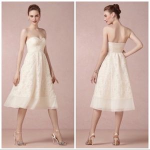 BHLDN Anthropologie embroidered Daisy Dress